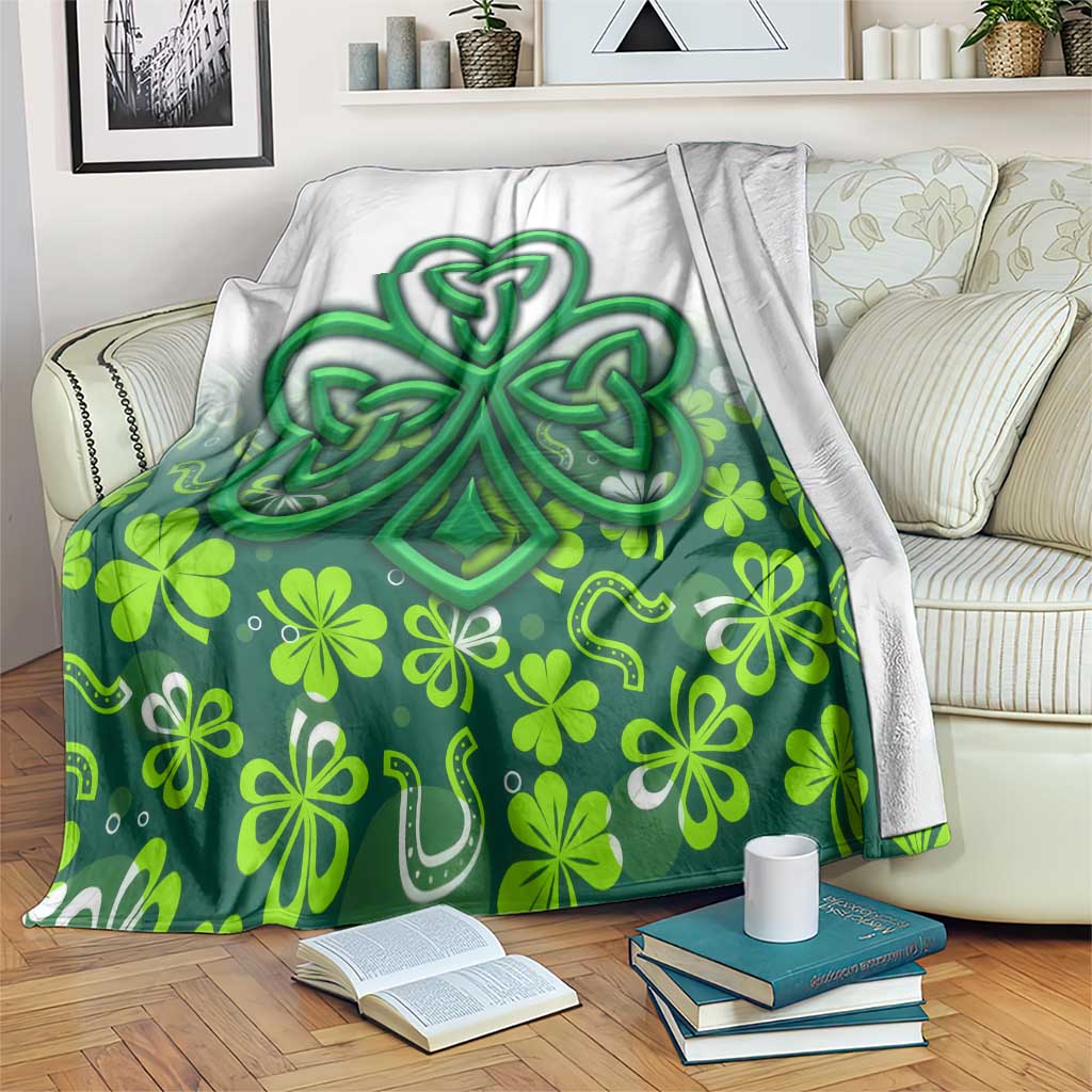 Celtic Knot and Clover Ireland - Inspired Design Blanket