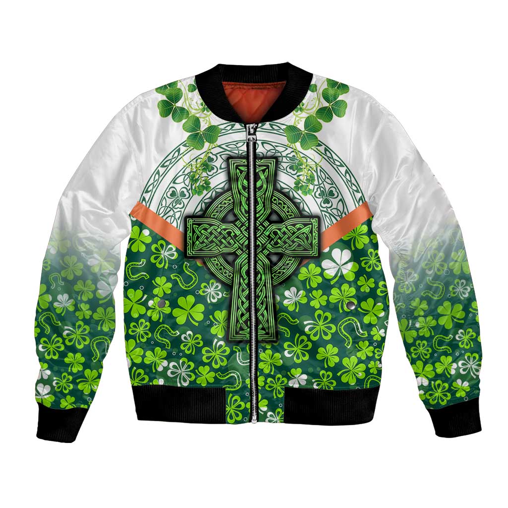 Celtic Knot and Clover Ireland - Inspired Design Bomber Jacket