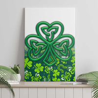 Celtic Knot and Clover Ireland - Inspired Design Canvas Wall Art