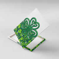 Celtic Knot and Clover Ireland - Inspired Design Canvas Wall Art