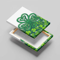 Celtic Knot and Clover Ireland - Inspired Design Canvas Wall Art