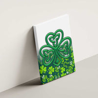 Celtic Knot and Clover Ireland - Inspired Design Canvas Wall Art