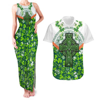 Celtic Knot and Clover Ireland - Inspired Design Couples Matching Tank Maxi Dress and Hawaiian Shirt