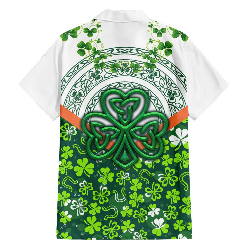 Celtic Knot and Clover Ireland - Inspired Design Family Matching Off Shoulder Maxi Dress and Hawaiian Shirt