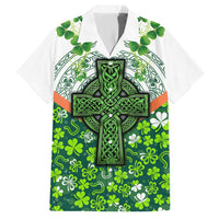 Celtic Knot and Clover Ireland - Inspired Design Family Matching Short Sleeve Bodycon Dress and Hawaiian Shirt