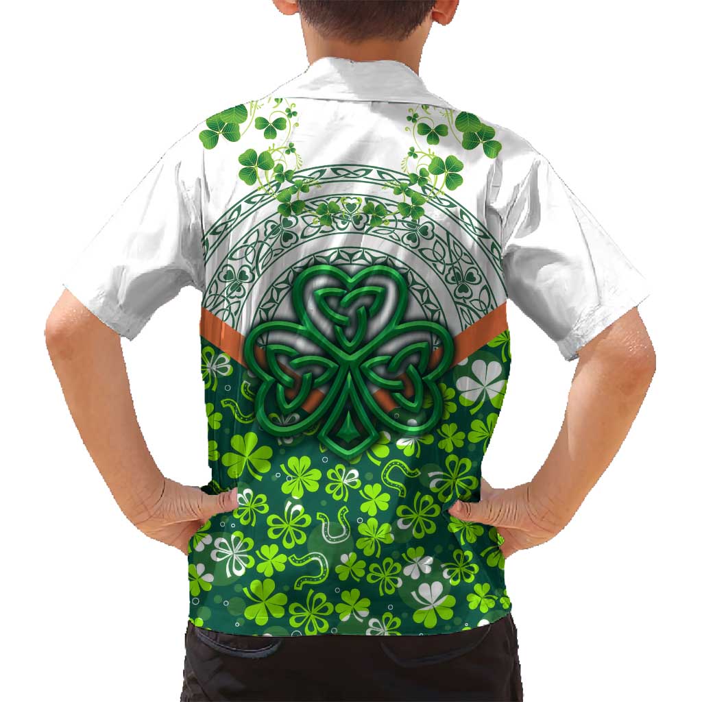 Celtic Knot and Clover Ireland - Inspired Design Family Matching Summer Maxi Dress and Hawaiian Shirt