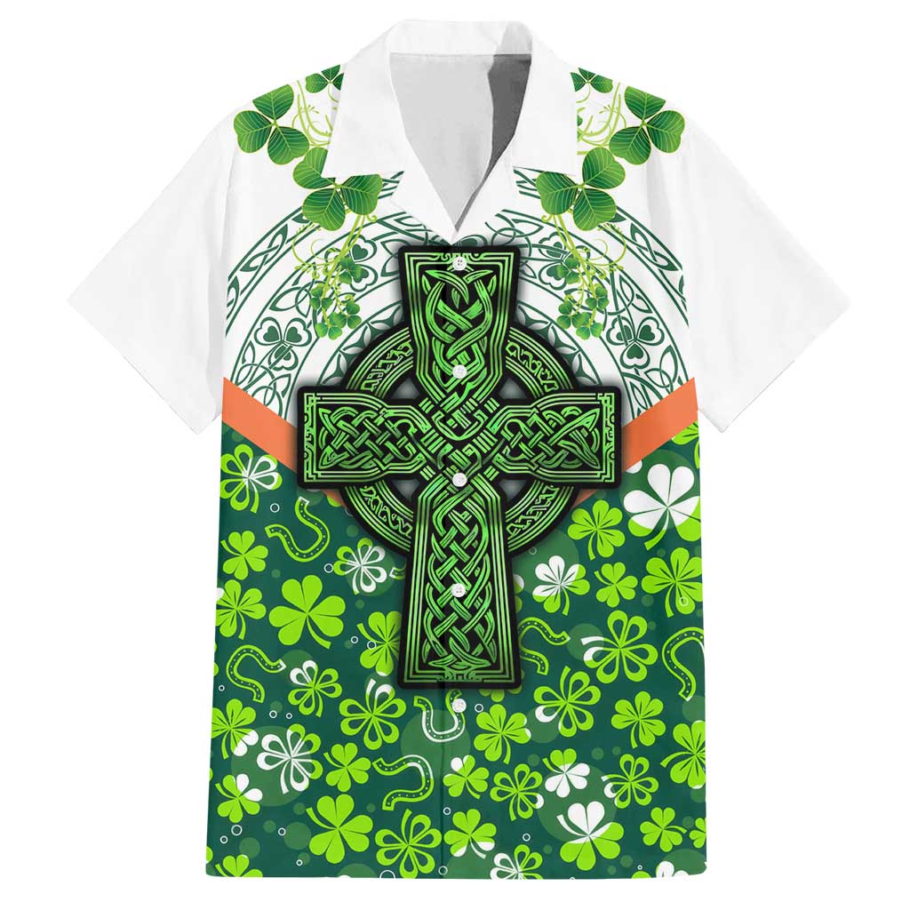 Celtic Knot and Clover Ireland - Inspired Design Family Matching Summer Maxi Dress and Hawaiian Shirt