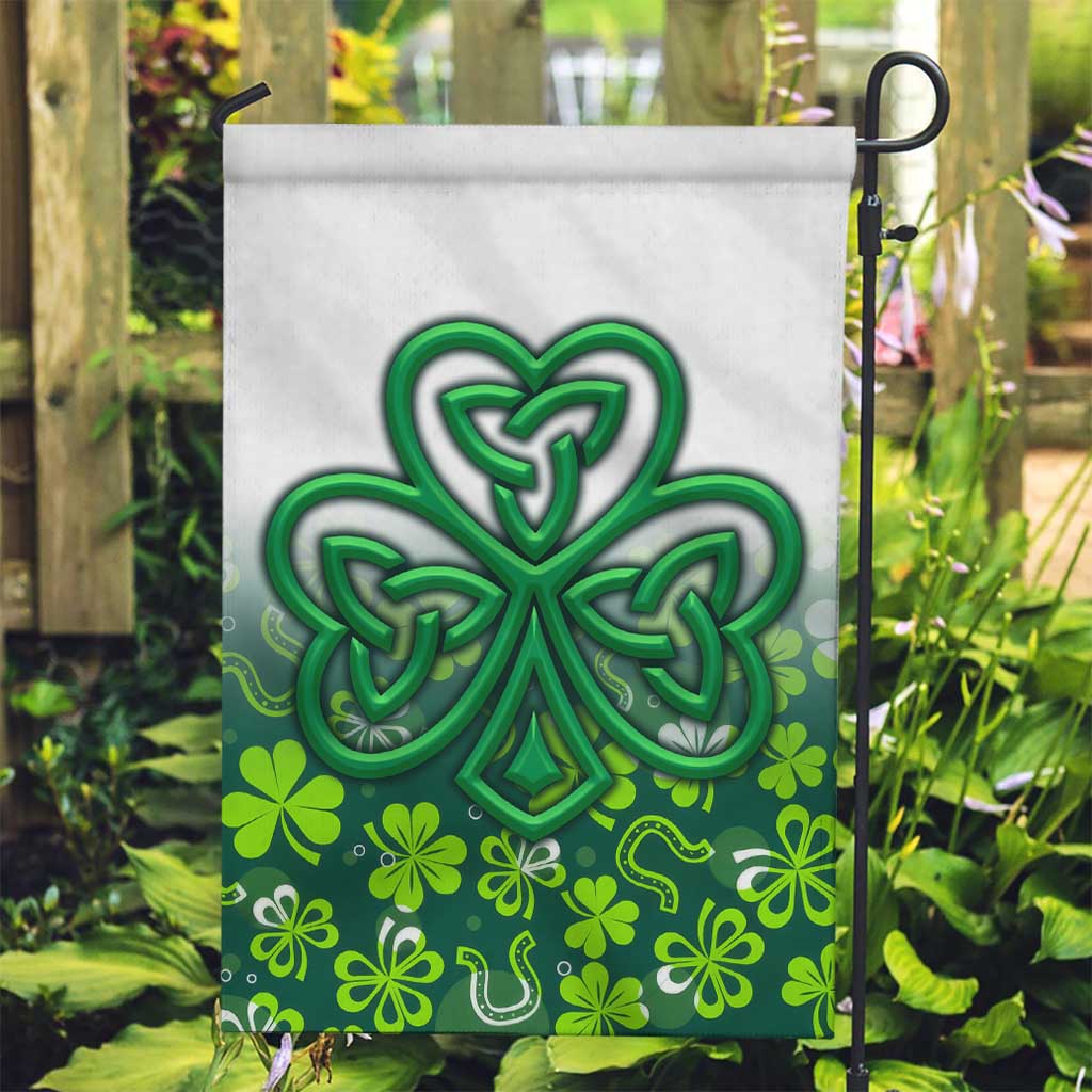 Celtic Knot and Clover Ireland - Inspired Design Garden Flag