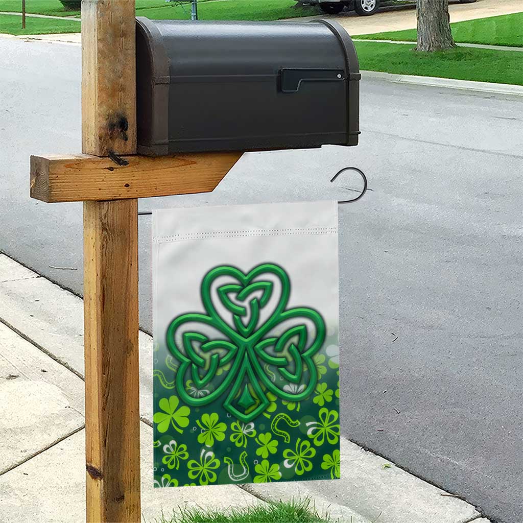 Celtic Knot and Clover Ireland - Inspired Design Garden Flag
