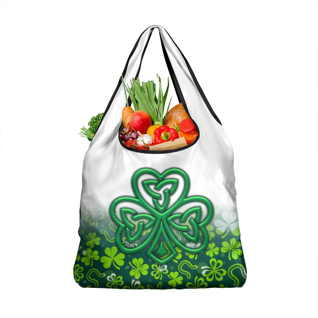 Celtic Knot and Clover Ireland - Inspired Design Grocery Bag