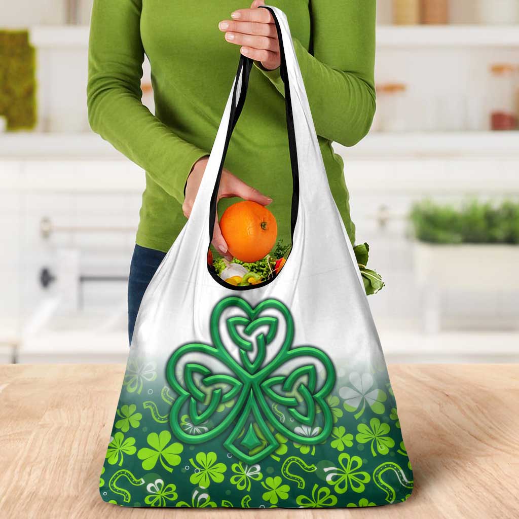 Celtic Knot and Clover Ireland - Inspired Design Grocery Bag