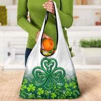 Celtic Knot and Clover Ireland - Inspired Design Grocery Bag