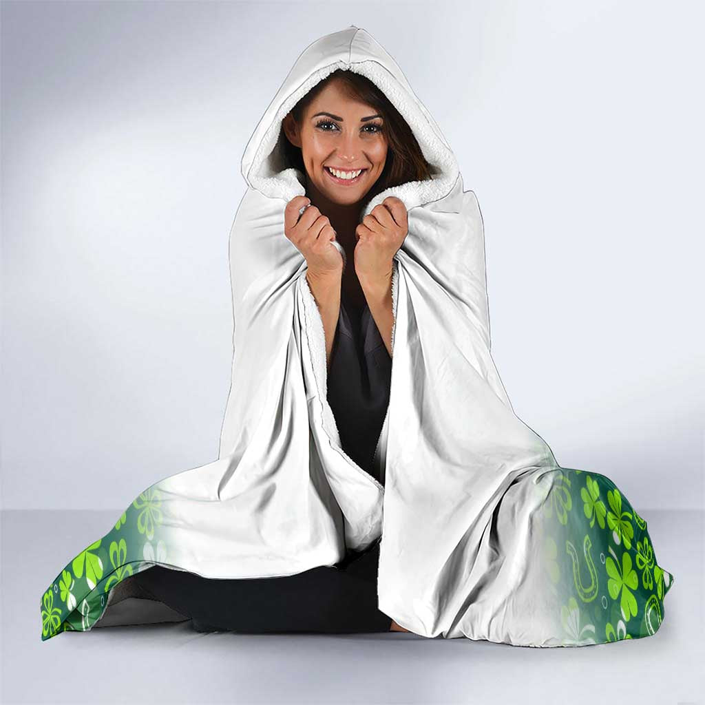 Celtic Knot and Clover Ireland - Inspired Design Hooded Blanket