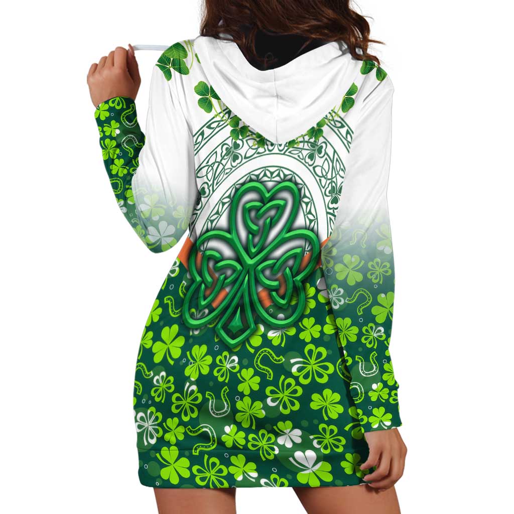 Celtic Knot and Clover Ireland - Inspired Design Hoodie Dress