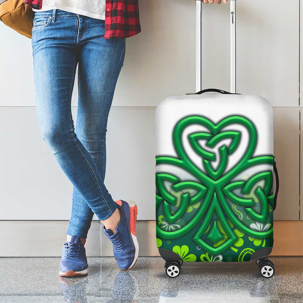 Celtic Knot and Clover Ireland - Inspired Design Luggage Cover