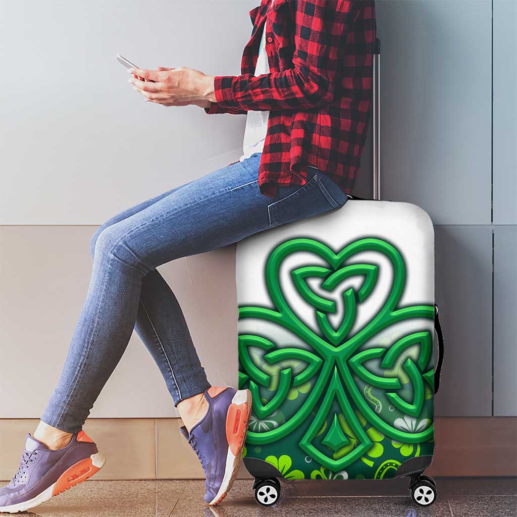 Celtic Knot and Clover Ireland - Inspired Design Luggage Cover