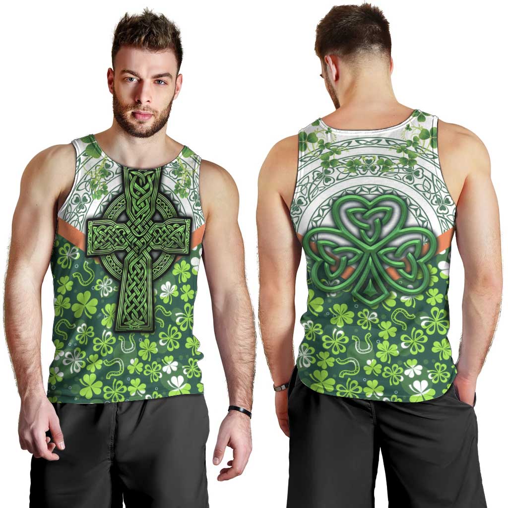 Celtic Knot and Clover Ireland - Inspired Design Men Tank Top