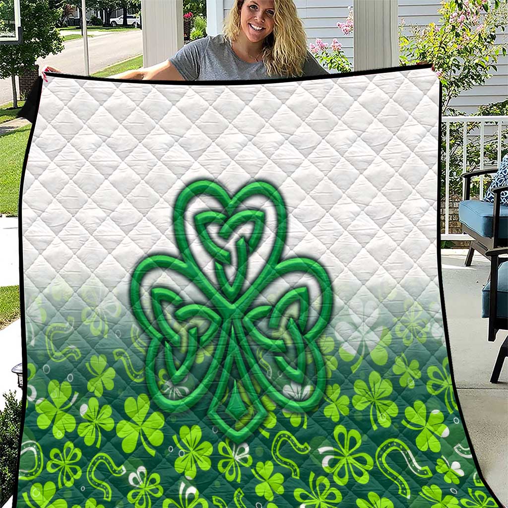 Celtic Knot and Clover Ireland - Inspired Design Quilt