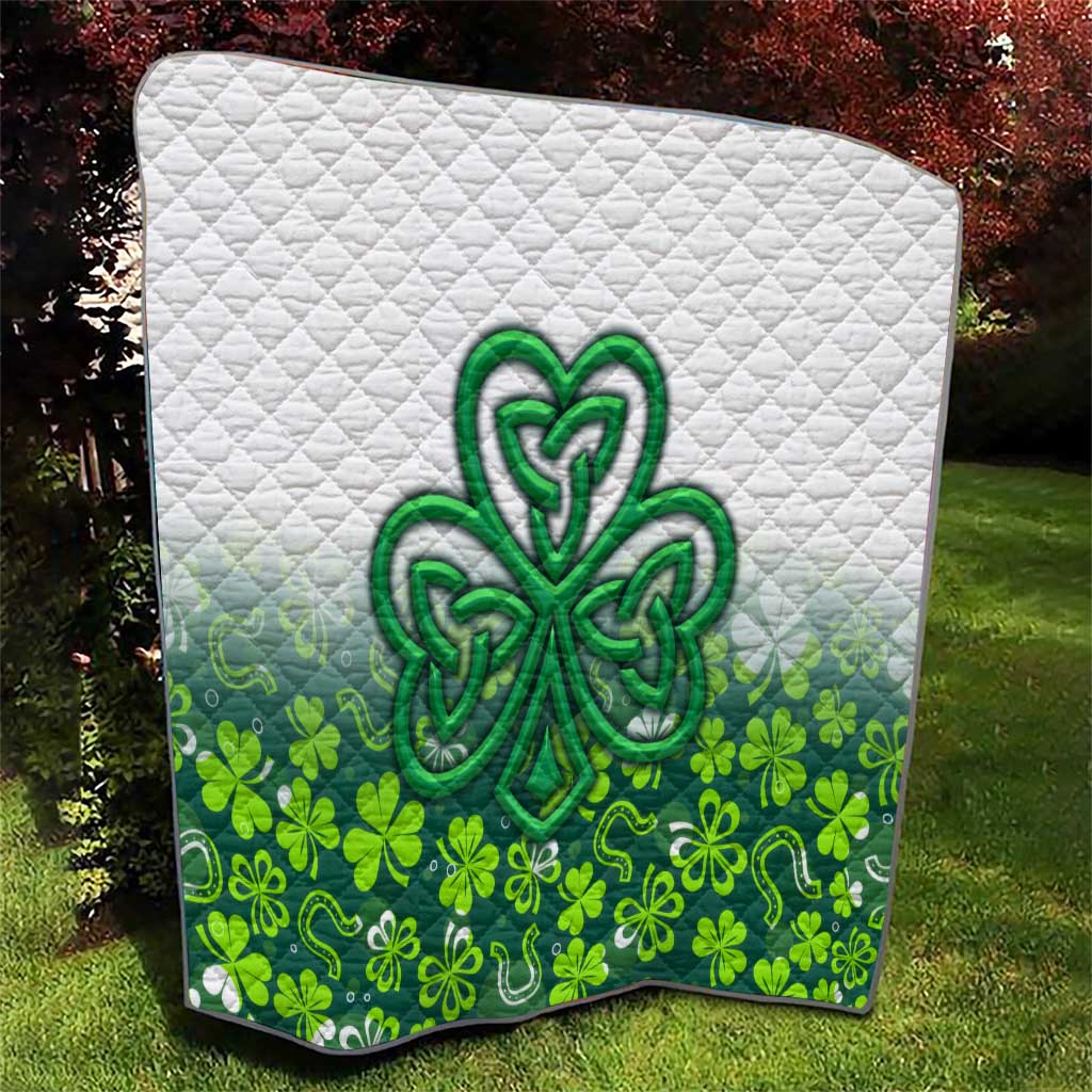 Celtic Knot and Clover Ireland - Inspired Design Quilt