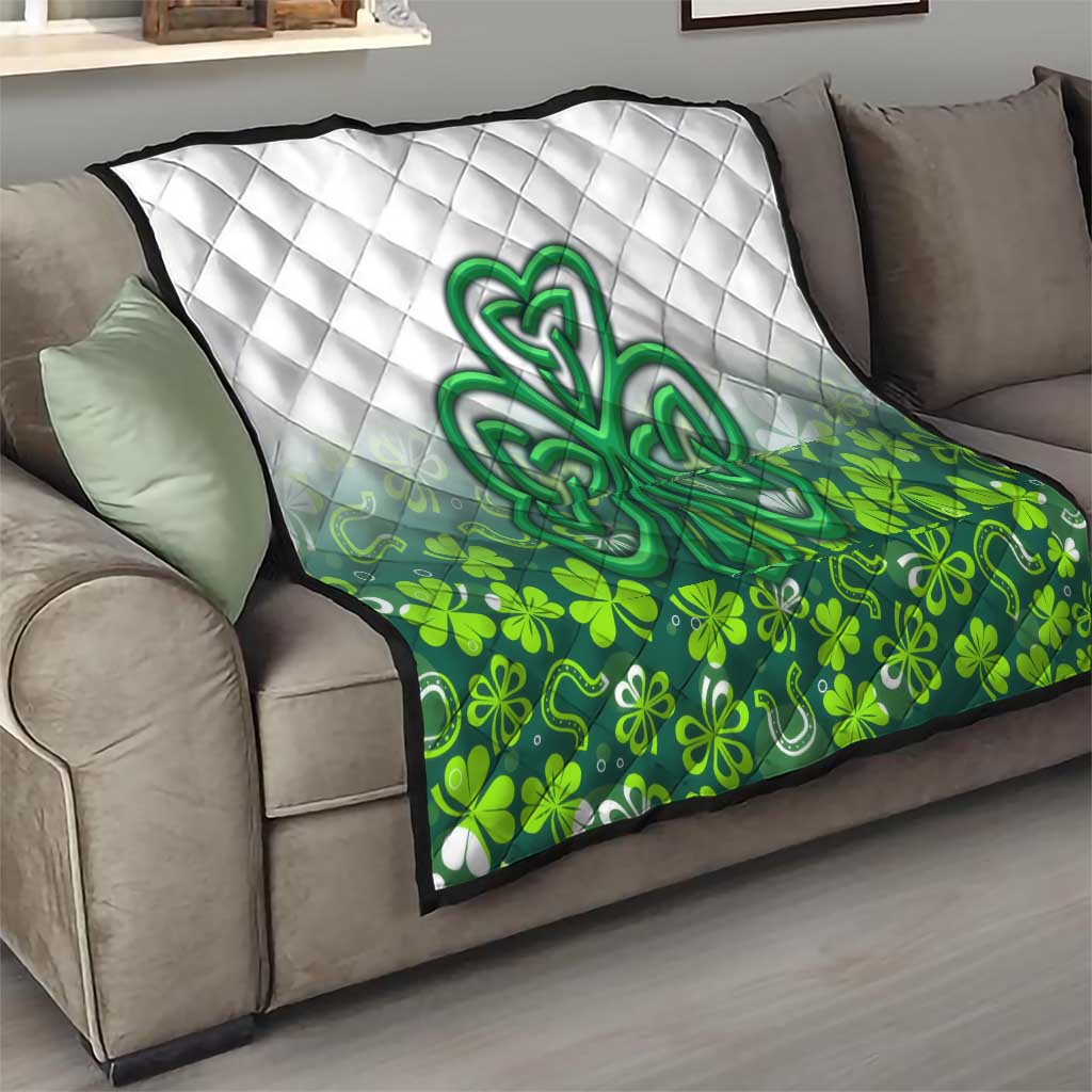 Celtic Knot and Clover Ireland - Inspired Design Quilt