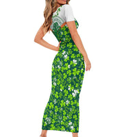 Celtic Knot and Clover Ireland - Inspired Design Short Sleeve Bodycon Dress