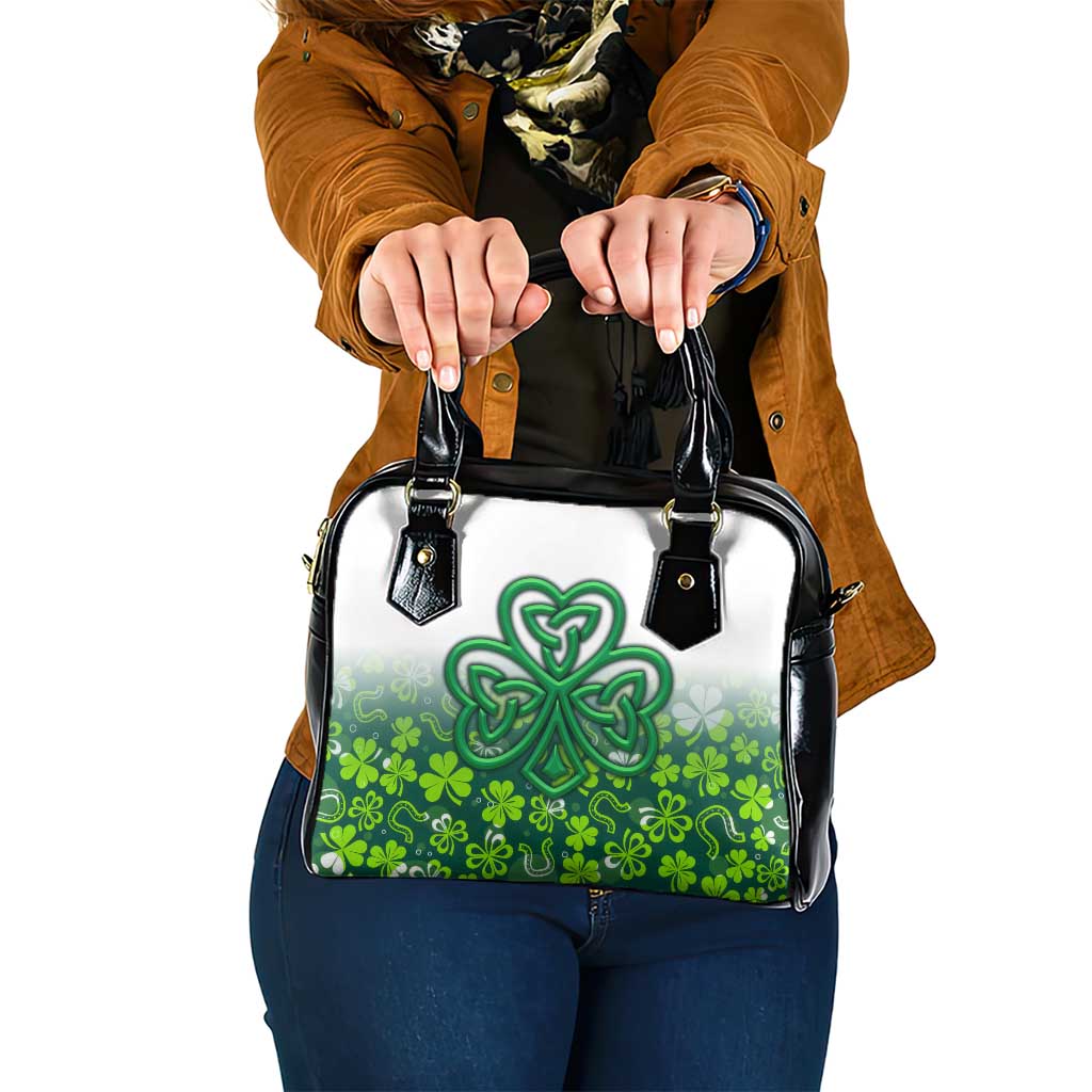 Celtic Knot and Clover Ireland - Inspired Design Shoulder Handbag