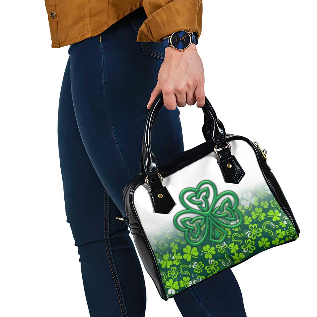 Celtic Knot and Clover Ireland - Inspired Design Shoulder Handbag
