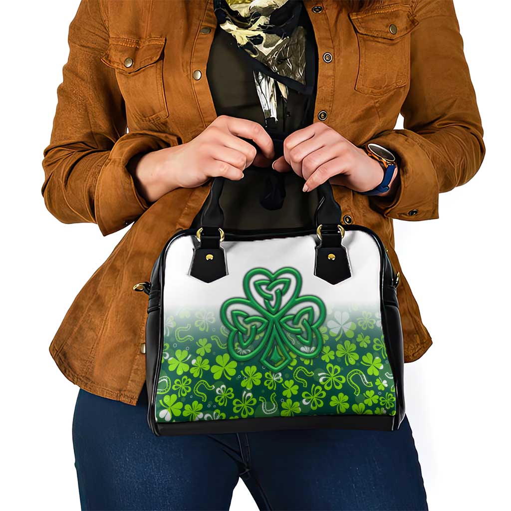 Celtic Knot and Clover Ireland - Inspired Design Shoulder Handbag