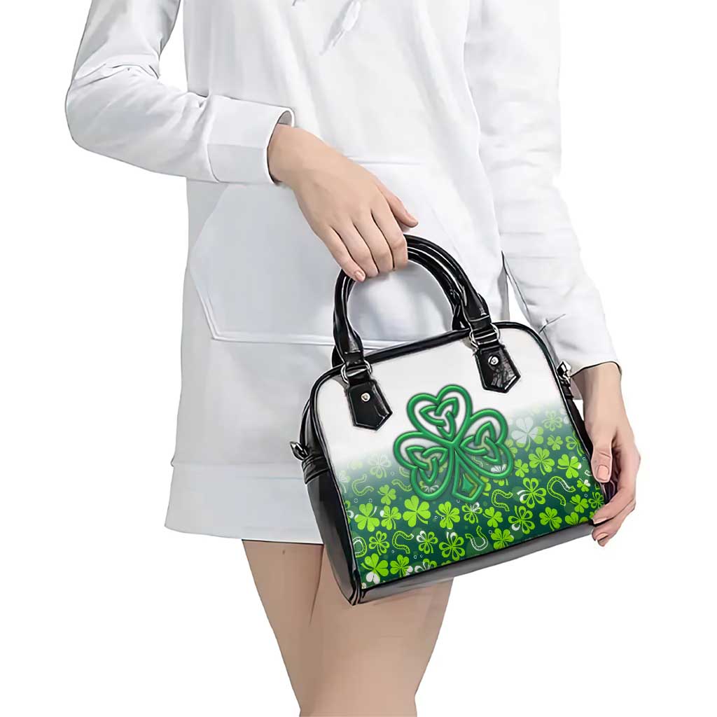 Celtic Knot and Clover Ireland - Inspired Design Shoulder Handbag
