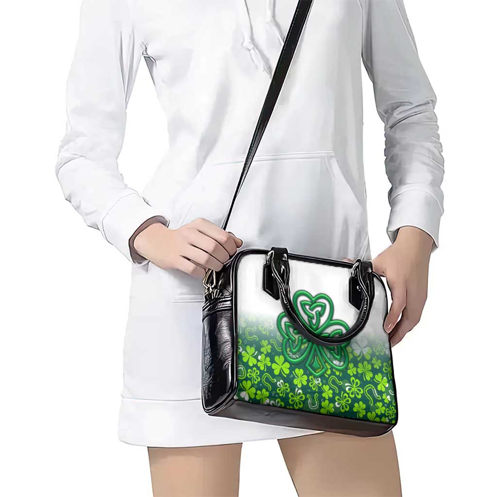 Celtic Knot and Clover Ireland - Inspired Design Shoulder Handbag
