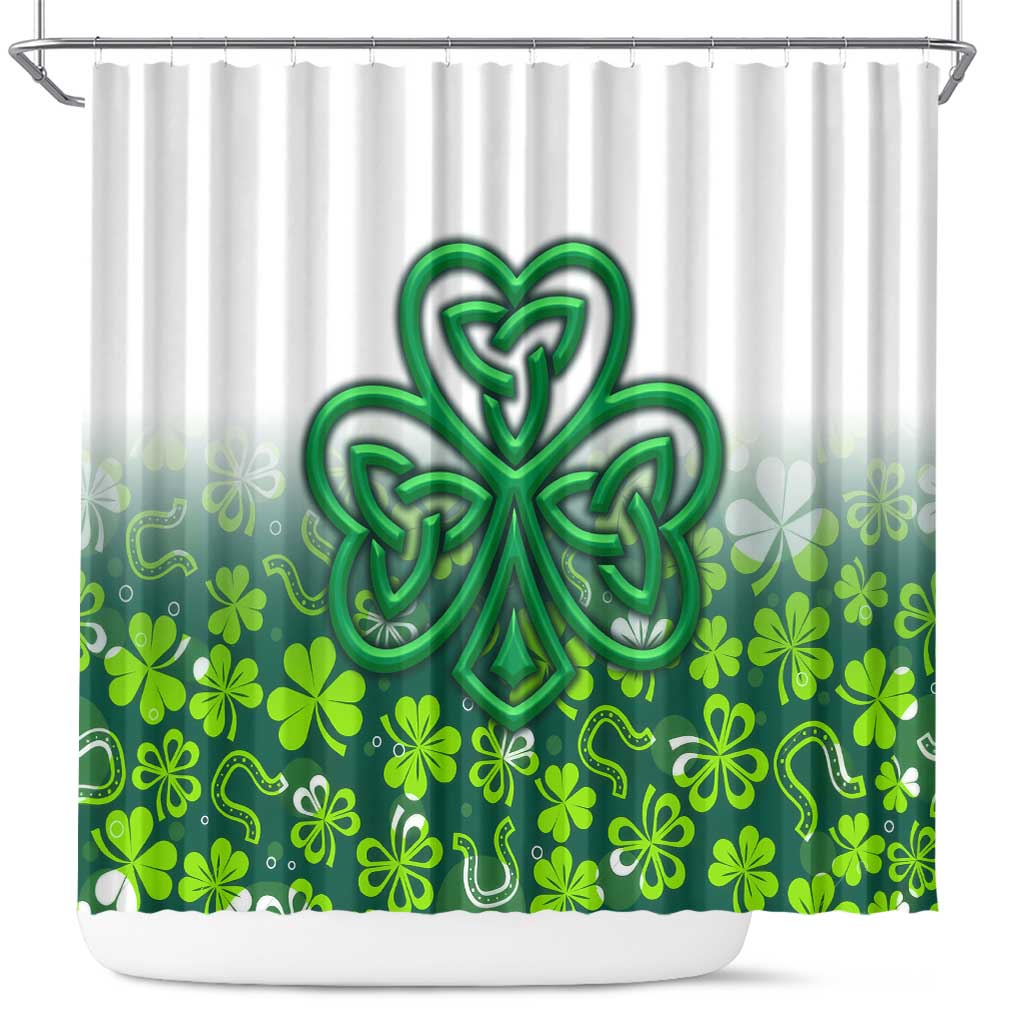 Celtic Knot and Clover Ireland - Inspired Design Shower Curtain