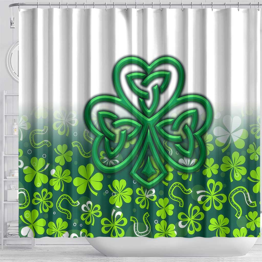 Celtic Knot and Clover Ireland - Inspired Design Shower Curtain