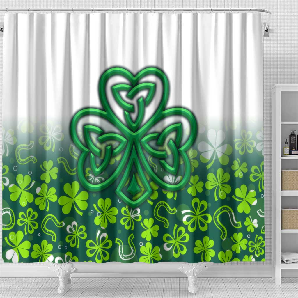 Celtic Knot and Clover Ireland - Inspired Design Shower Curtain