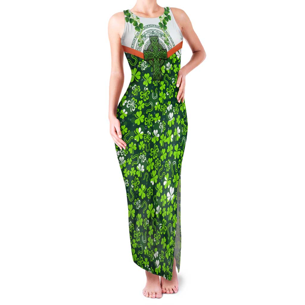 Celtic Knot and Clover Ireland - Inspired Design Tank Maxi Dress