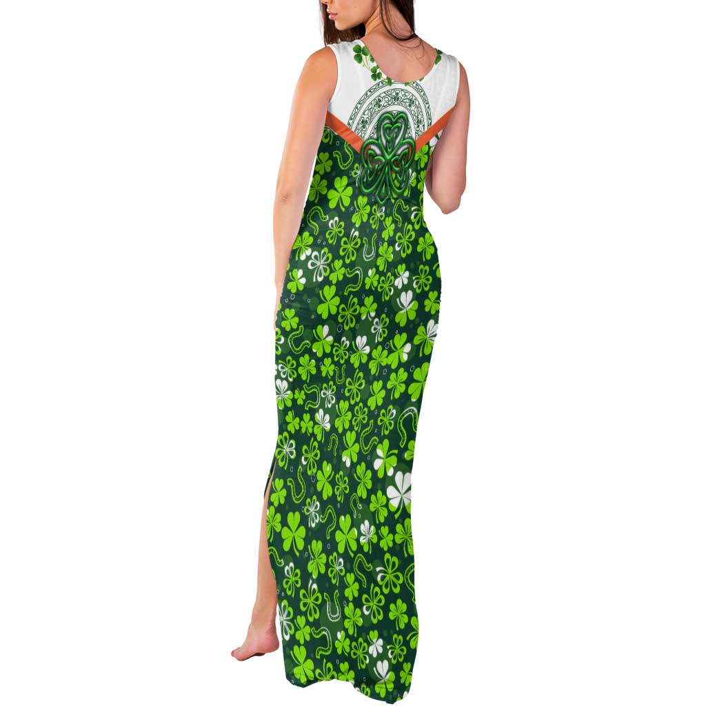 Celtic Knot and Clover Ireland - Inspired Design Tank Maxi Dress