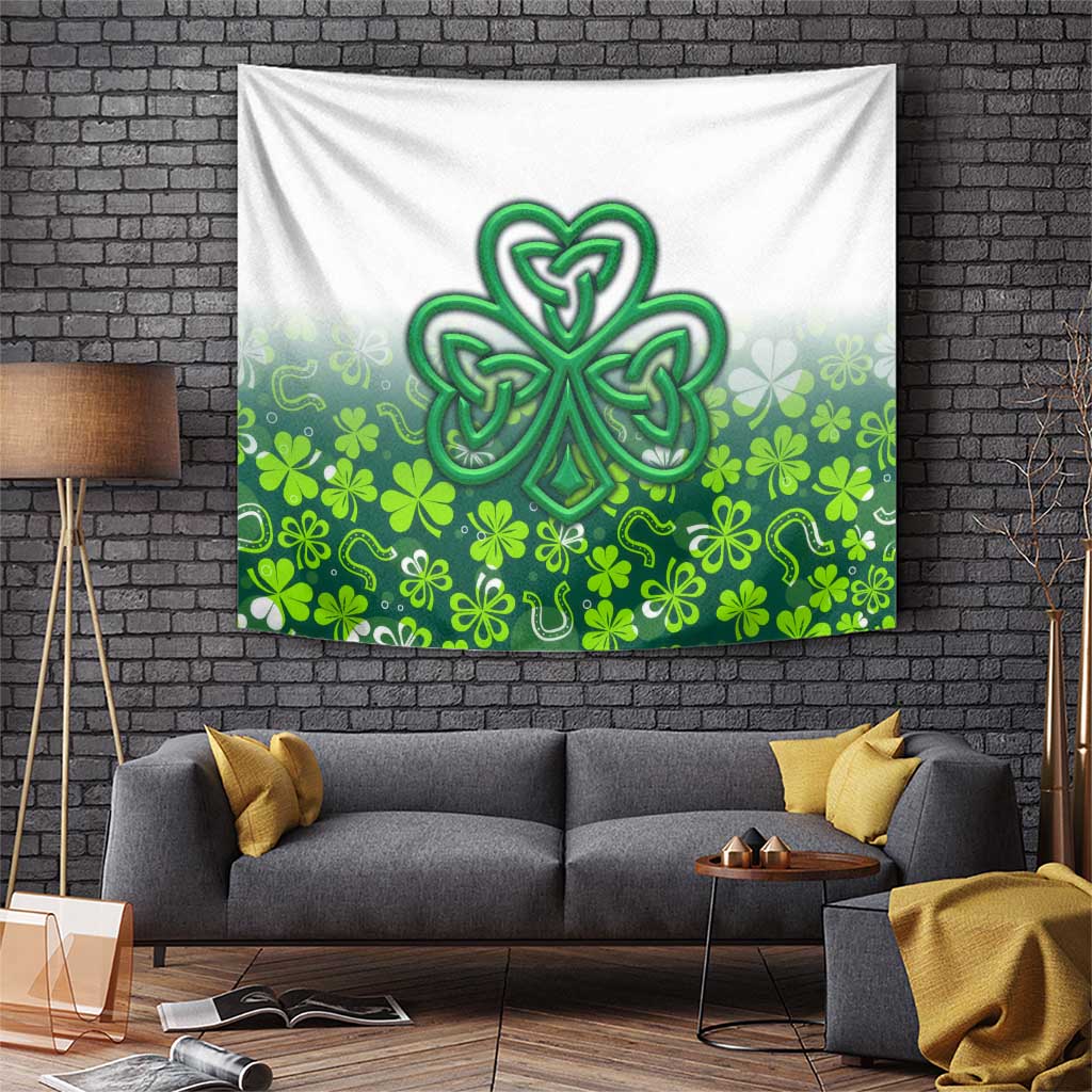 Celtic Knot and Clover Ireland - Inspired Design Tapestry