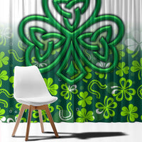 Celtic Knot and Clover Ireland - Inspired Design Window Curtain