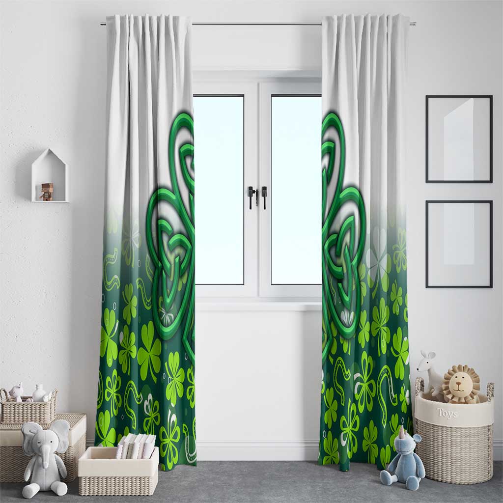 Celtic Knot and Clover Ireland - Inspired Design Window Curtain