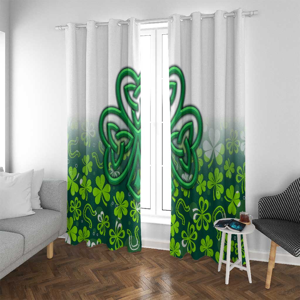 Celtic Knot and Clover Ireland - Inspired Design Window Curtain