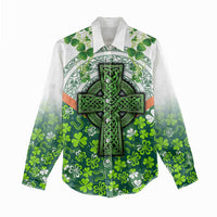 Celtic Knot and Clover Ireland - Inspired Design Women Casual Shirt