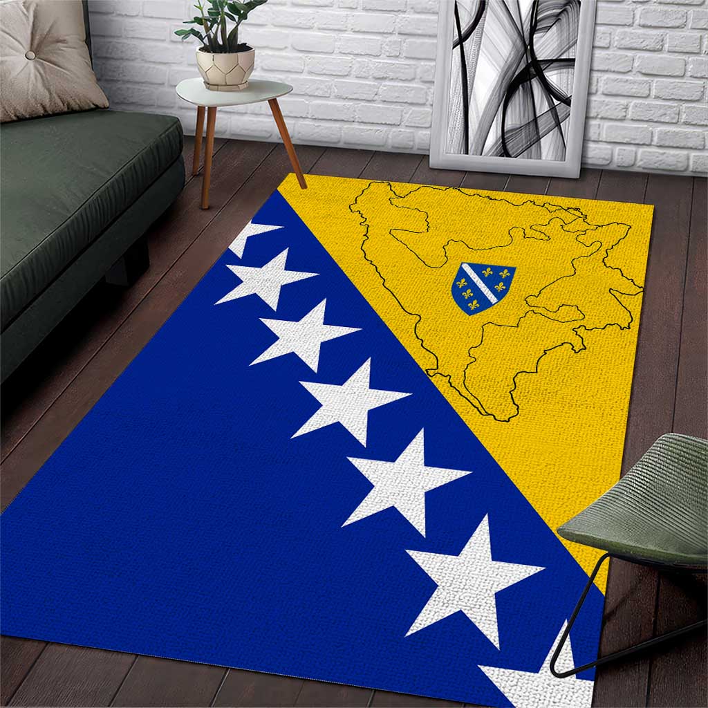 Bosnia and Herzegovina Area Rug Flag and Coat of Arms Hoodie – Unique Combination Design