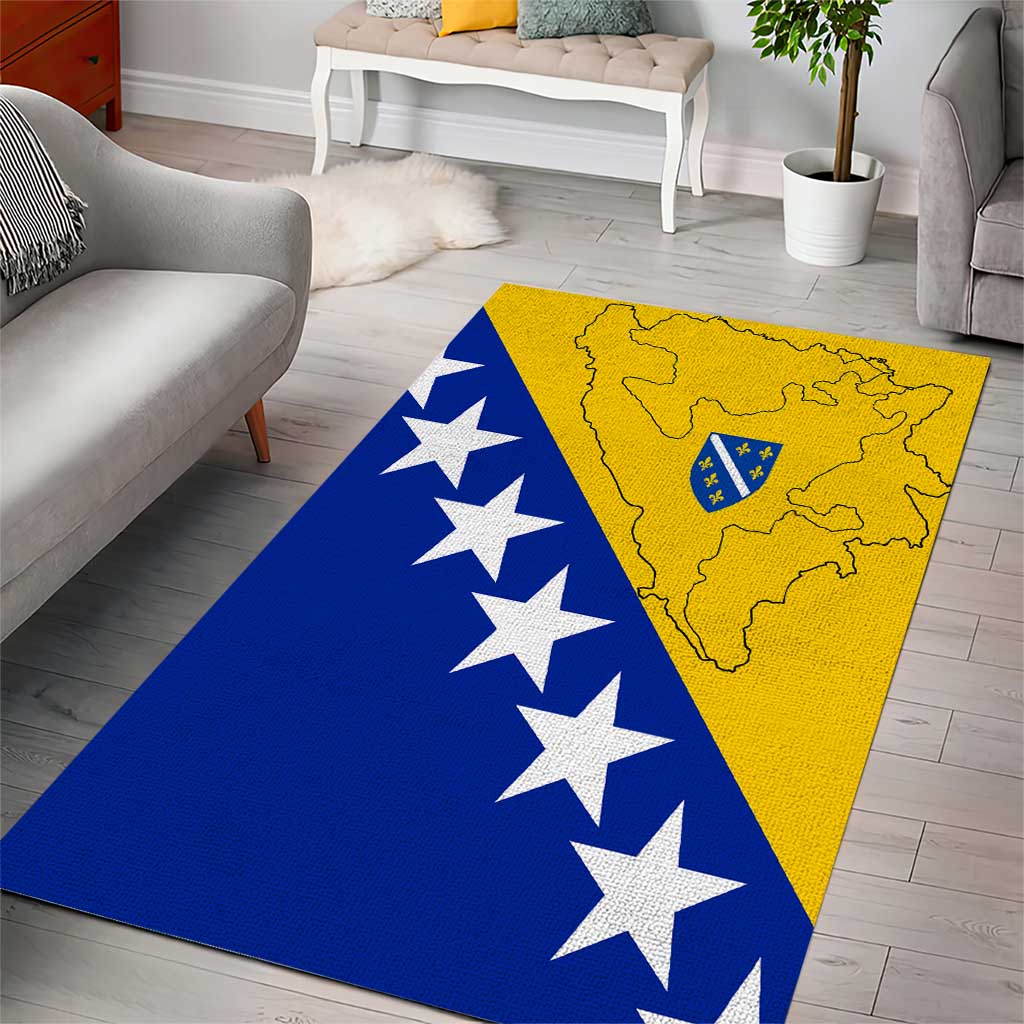 Bosnia and Herzegovina Area Rug Flag and Coat of Arms Hoodie – Unique Combination Design