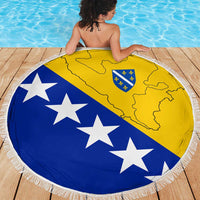 Bosnia and Herzegovina Beach Blanket Flag and Coat of Arms Hoodie – Unique Combination Design