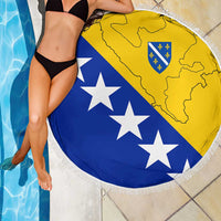 Bosnia and Herzegovina Beach Blanket Flag and Coat of Arms Hoodie – Unique Combination Design