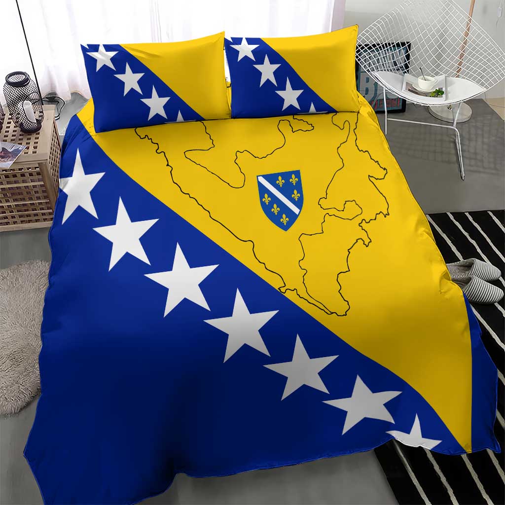 Bosnia and Herzegovina Bedding Set Flag and Coat of Arms Hoodie – Unique Combination Design