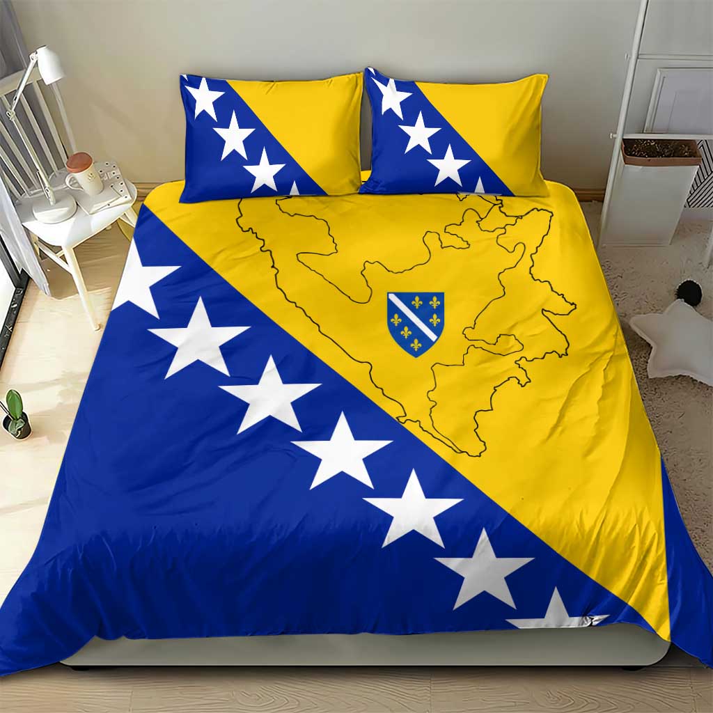 Bosnia and Herzegovina Bedding Set Flag and Coat of Arms Hoodie – Unique Combination Design