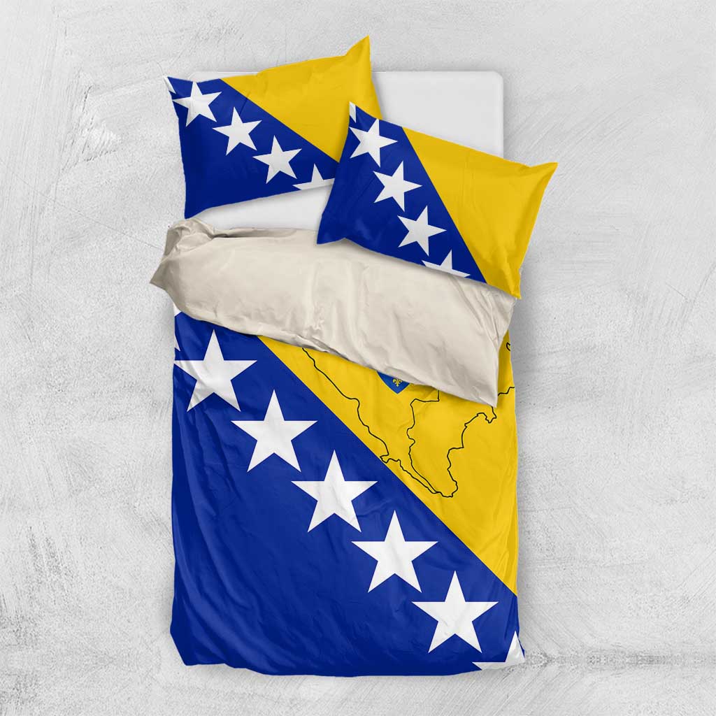 Bosnia and Herzegovina Bedding Set Flag and Coat of Arms Hoodie – Unique Combination Design