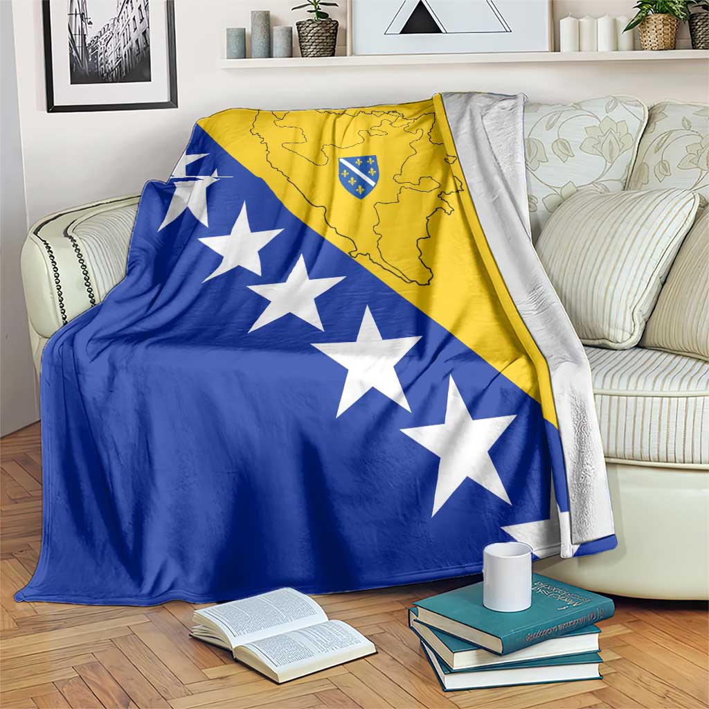 Bosnia and Herzegovina Blanket Flag and Coat of Arms Hoodie – Unique Combination Design