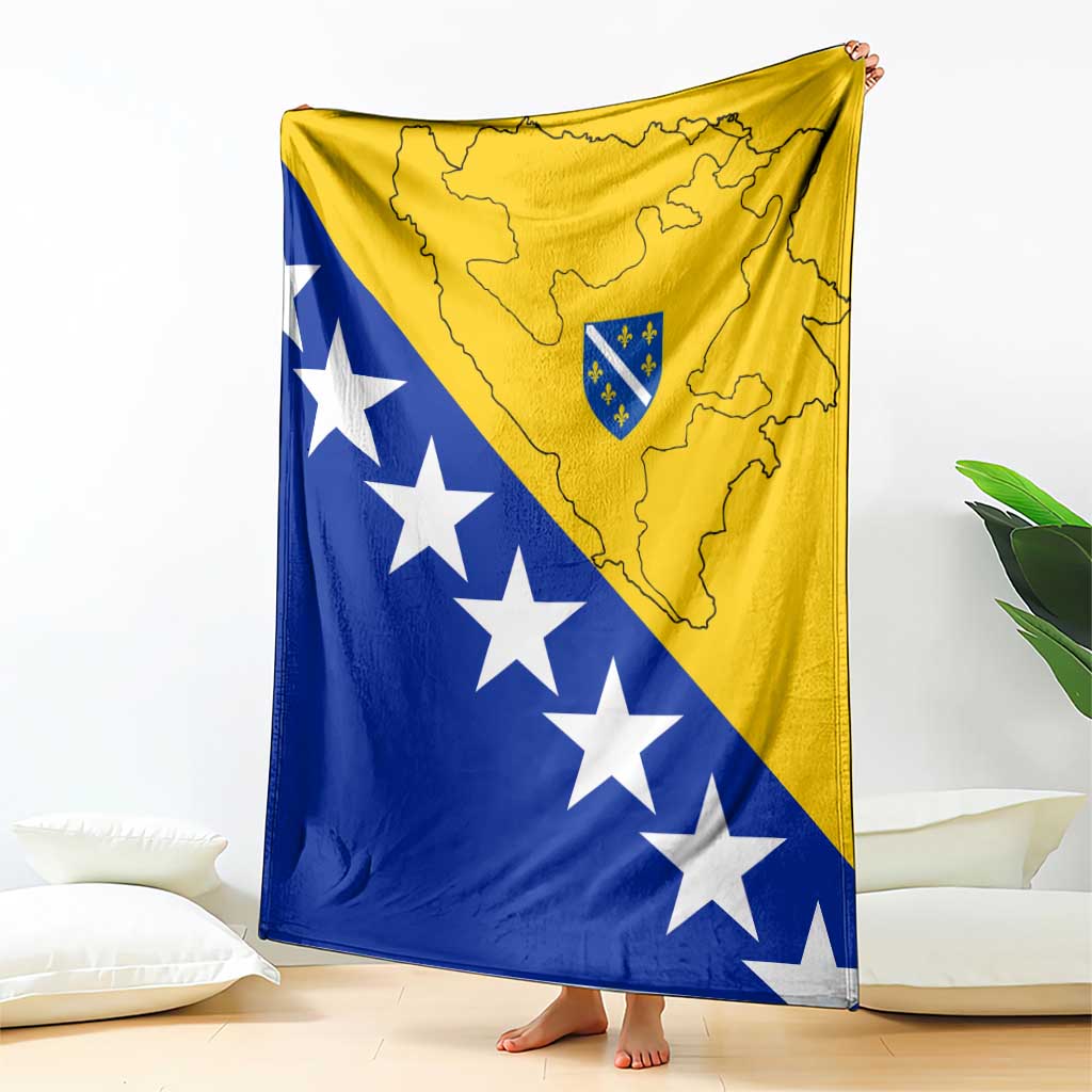 Bosnia and Herzegovina Blanket Flag and Coat of Arms Hoodie – Unique Combination Design