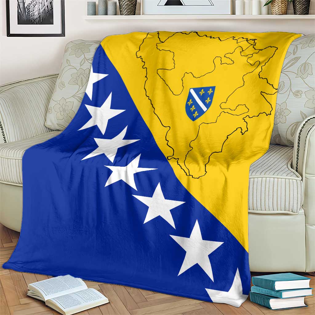 Bosnia and Herzegovina Blanket Flag and Coat of Arms Hoodie – Unique Combination Design